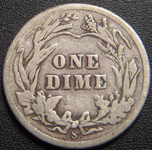 1911-S Barber Dime - Very Good