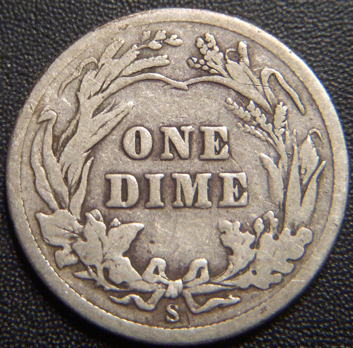 1911-S Barber Dime - Very Good