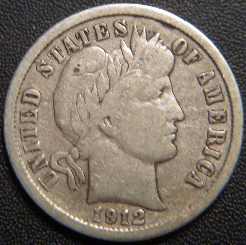 1912 Barber Dime - Fine