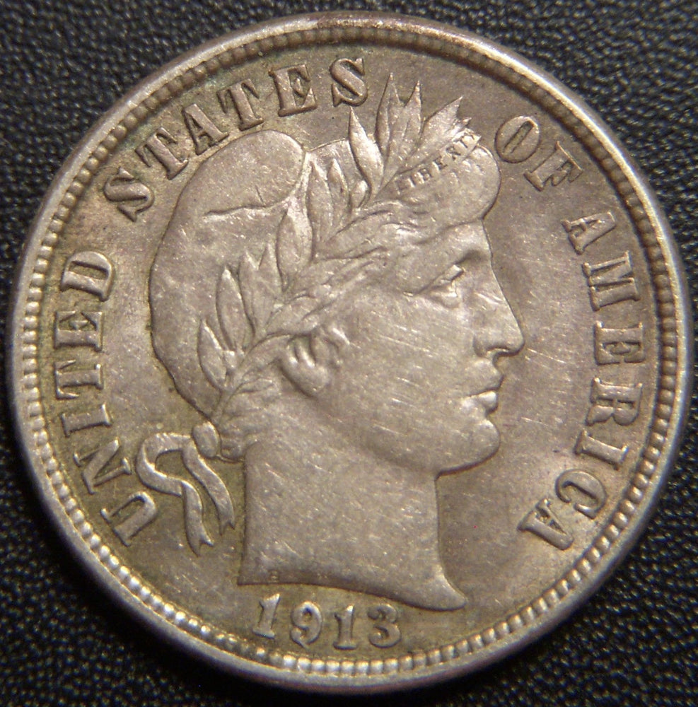1913 Barber Dime - Extra Fine