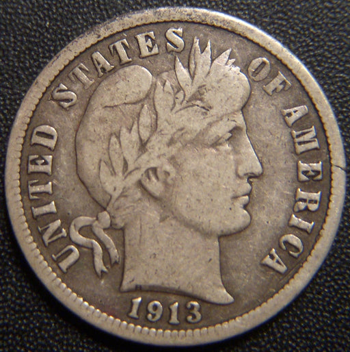 1913-S Barber Dime - Very Good