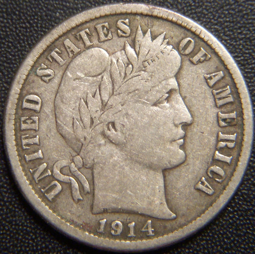 1914 Barber Dime - Fine