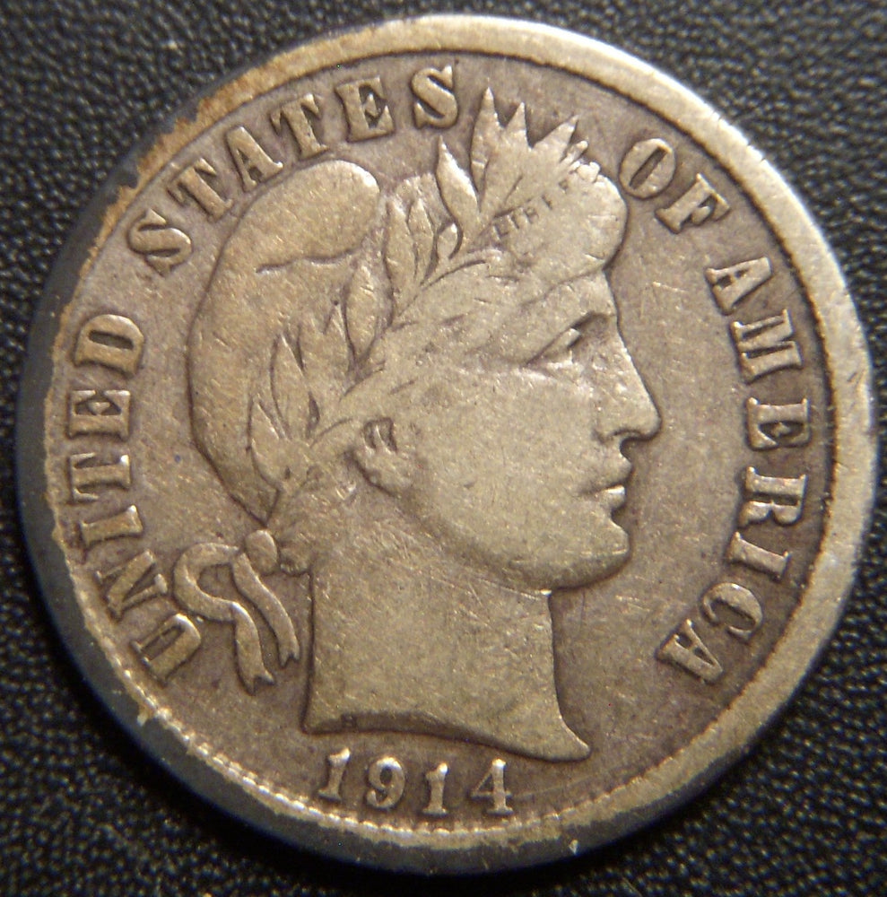 1914-S Barber Dime - Fine