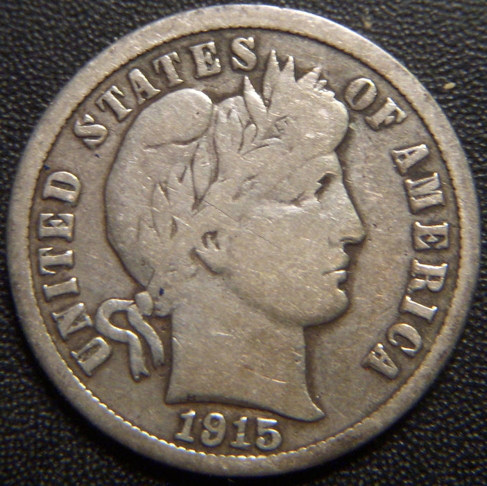 1915 Barber Dime - Very Good
