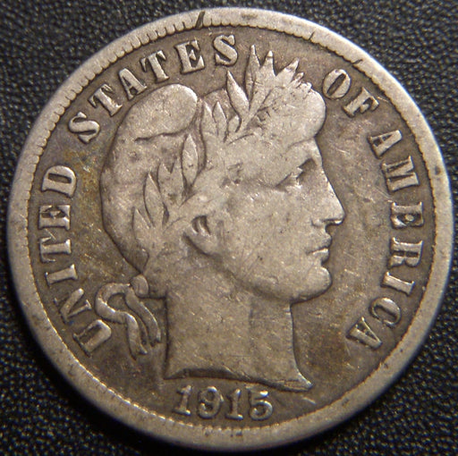 1915-S Barber Dime - Very Good
