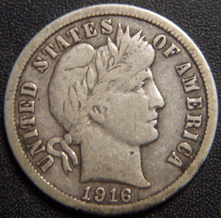 1916 Barber Dime - Fine