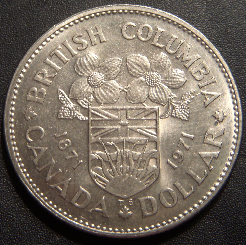 1971 Canadian $1 Dollar British Columbia - EF/AU