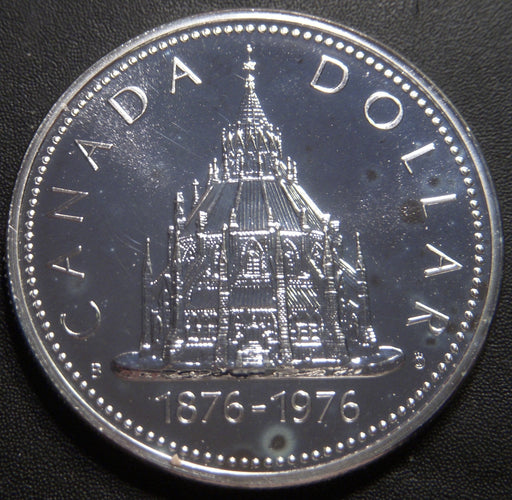1976 Parliament Library Canadian Silver Dollar - Proof Like