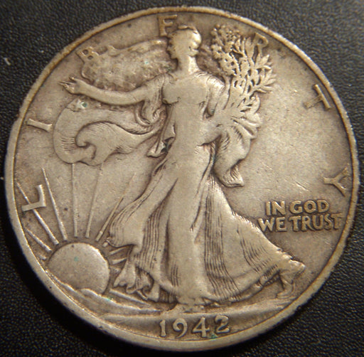 1942-S Walking Half Dollar - Fine