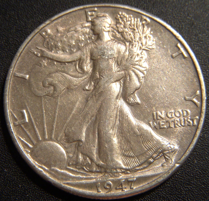 1947-D Walking Half Dollar - Very Fine