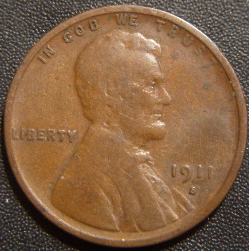 1911-S Lincoln Cent - Very Good
