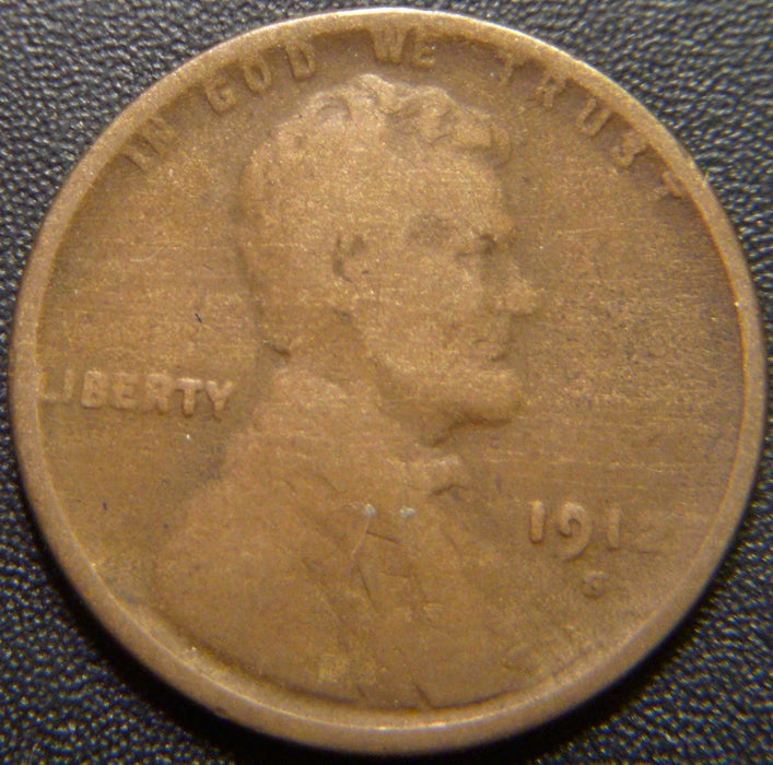 1912-S Lincoln Cent - Good