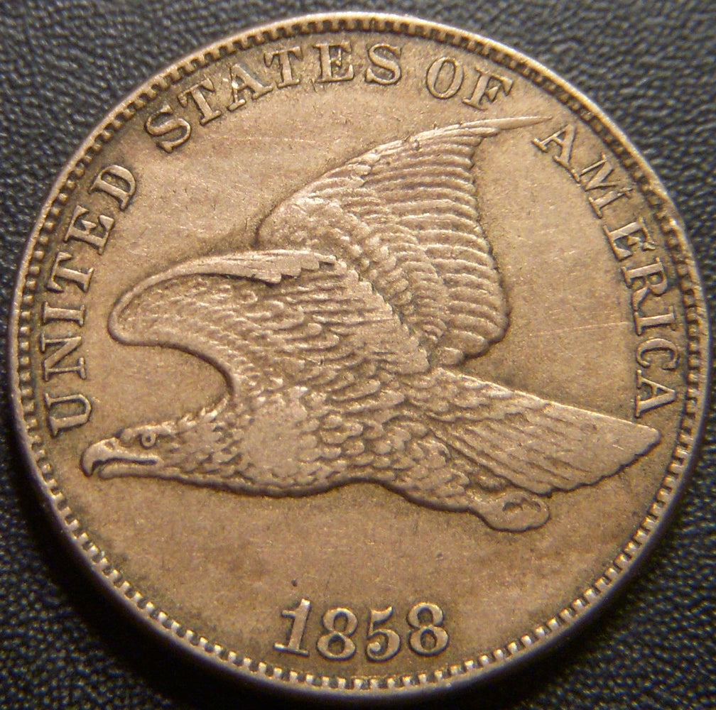 1858 Flying Eagle Cent - Large Letter Extra Fine