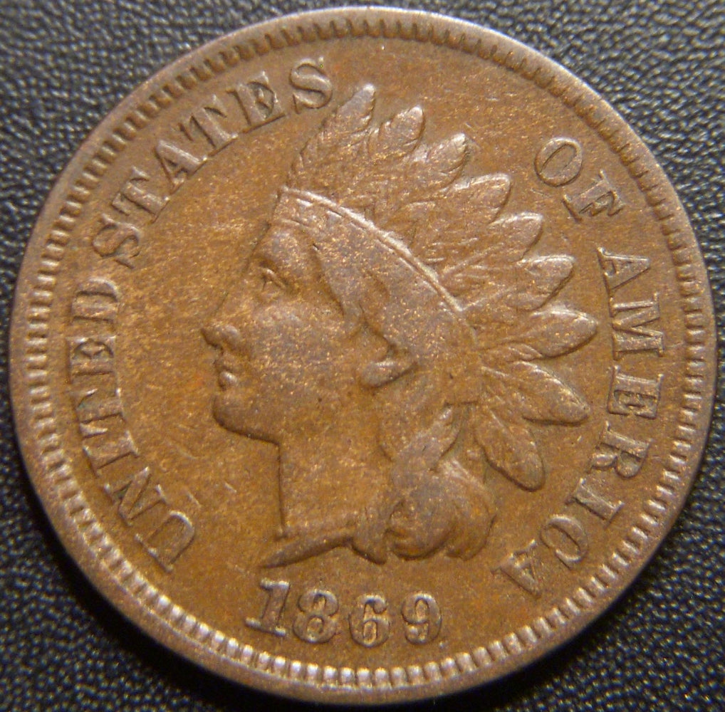 1869 Indian Head Cent - Very Good