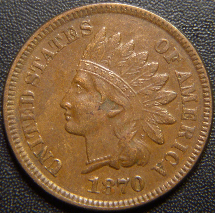 1870 Indian Head Cent - Extra Fine