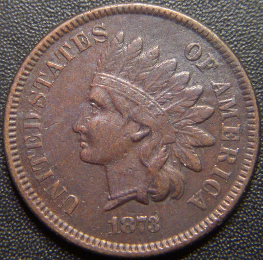 1873 Indian Head Cent - Open 3 Very Fine