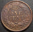 1873 Indian Head Cent - Open 3 Very Fine