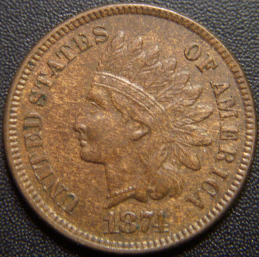 1874 Indian Head Cent - Extra Fine