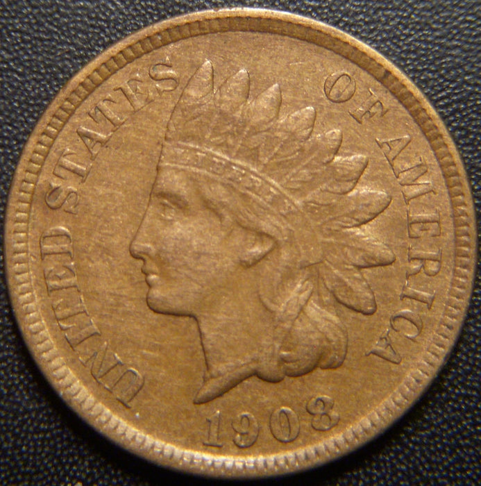 1908-S Indian Head Cent - Extra Fine