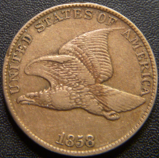 1858 Flying Eagle Cent - Large Letter Very Fine