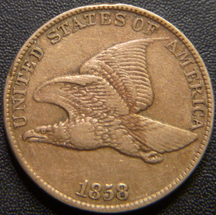 1858 Flying Eagle Cent - Large Letter Very Fine