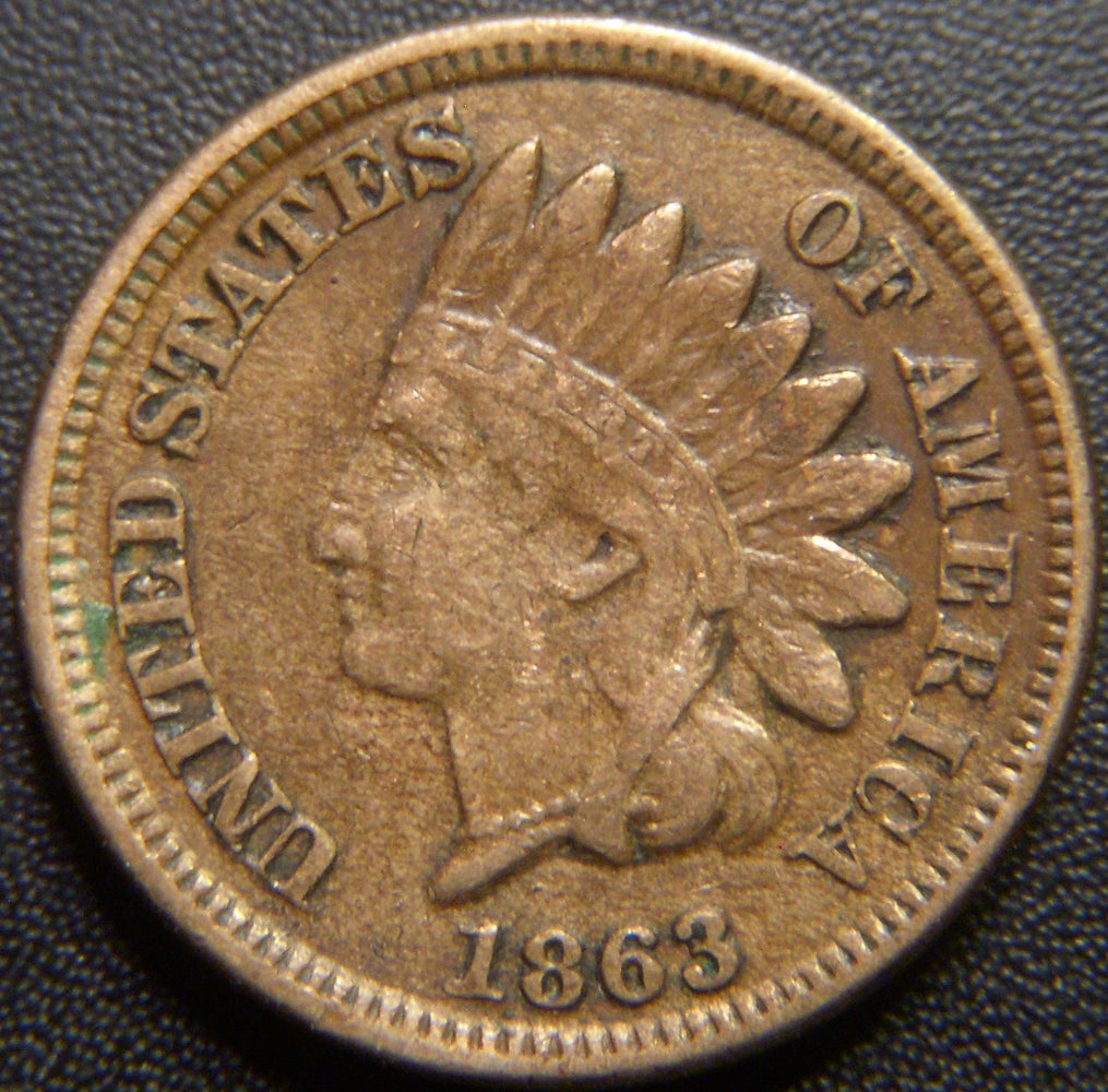1863 Indian Head Cent - Fine