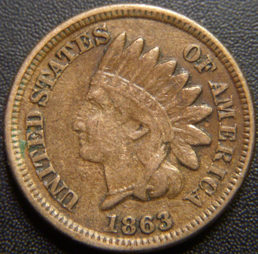 1863 Indian Head Cent - Fine