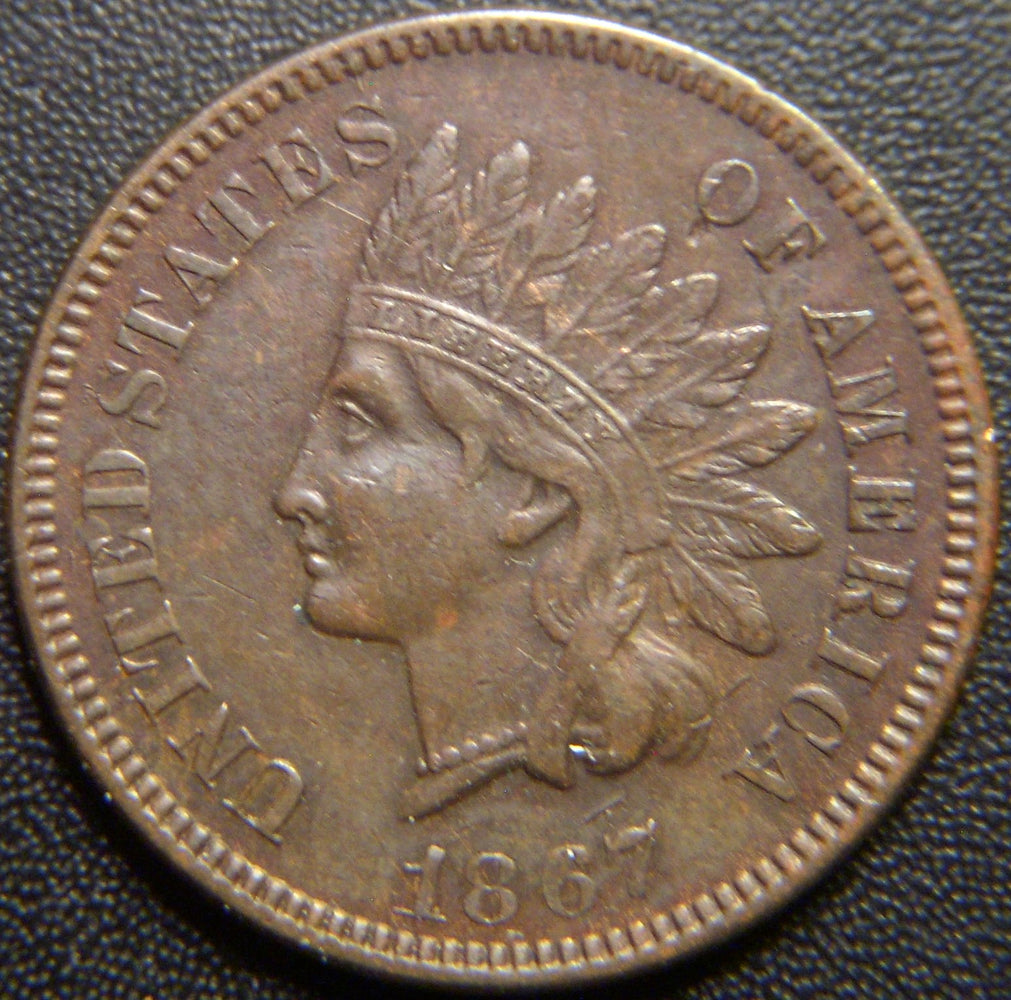 1867 Indian Head Cent - Very Fine