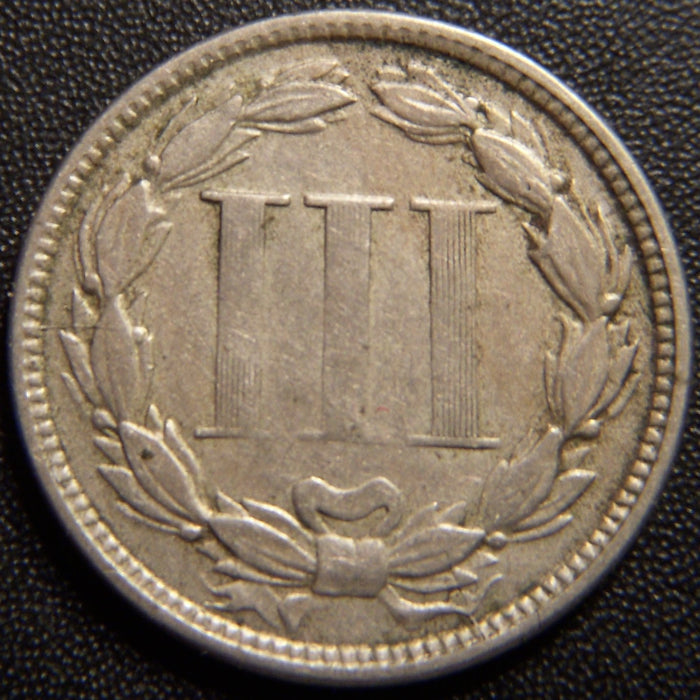 1865 Three Cent Piece - Fine