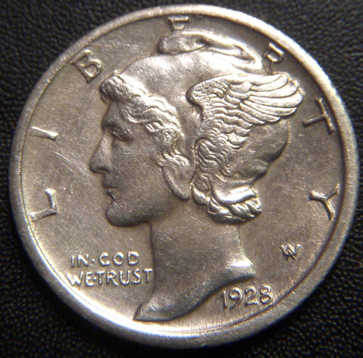 1928-D Mercury Dime - AU
