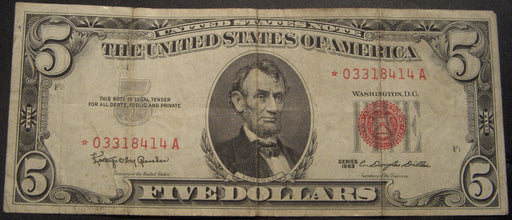1963 $5 United States Note - Star Note FR# 1536*