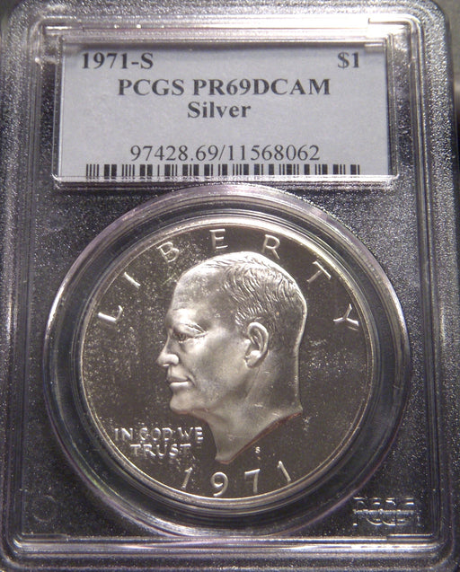 1971-S Eisenhower Dollar - PCGS PR69DCAM Silver