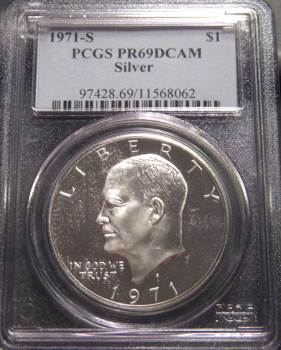 1971-S Eisenhower Dollar - PCGS PR69DCAM Silver