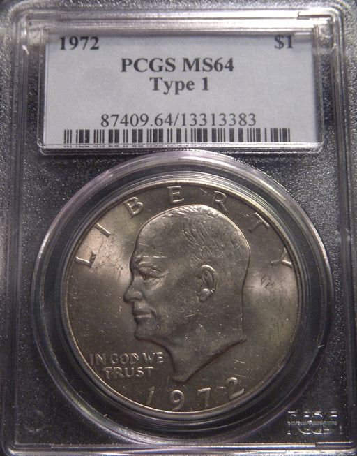 1972 Eisenhower Dollar - PCGS MS 64 Type 1
