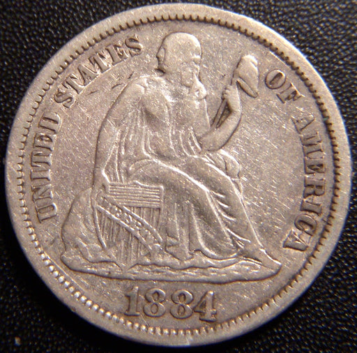 1884 Seated Dime - Very Fine