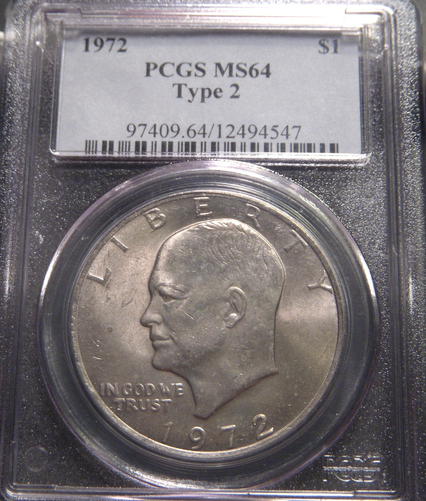 1972 Eisenhower Dollar - PCGS MS 64 Type 2
