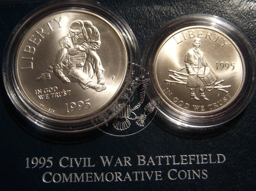 1995 2pc Civil War Commemorative Set - Uncirculated