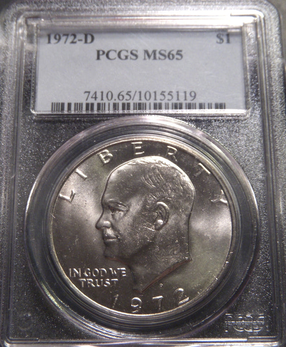1972-D Eisenhower Dollar - PCGS MS 65