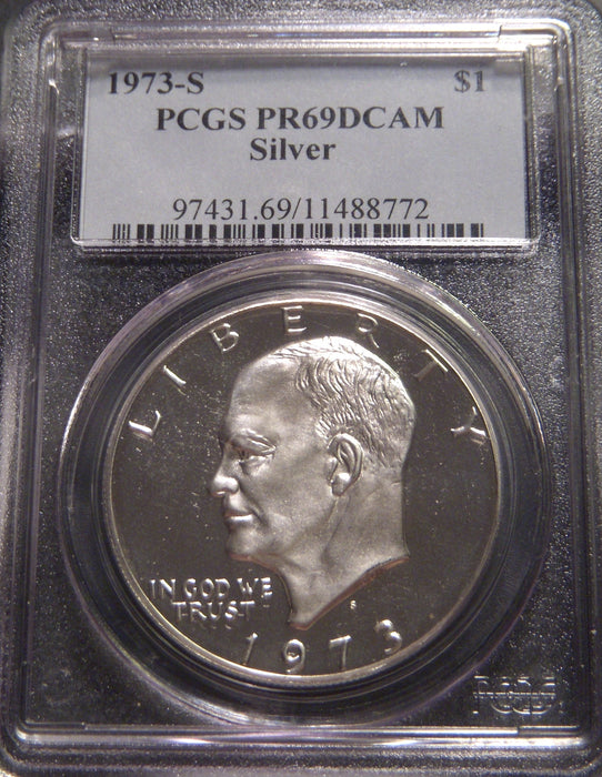 1973-S Eisenhower Dollar - PCGS PR69DCAM Silver
