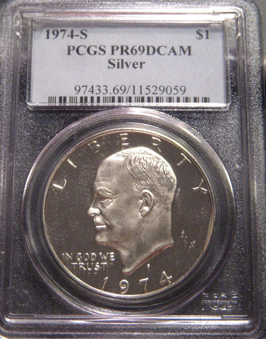 1974-S Eisenhower Dollar - PCGS PR69DCAM Silver
