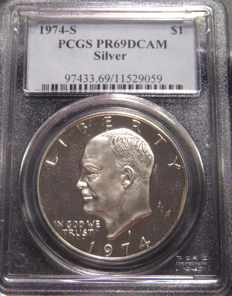 1974-S Eisenhower Dollar - PCGS PR69DCAM Silver