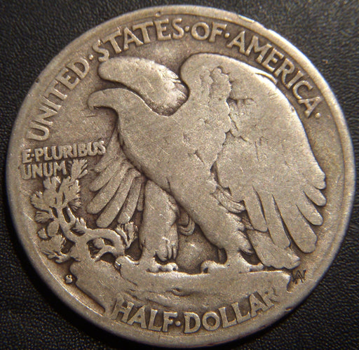 1928-S Walking Half Dollar - Good