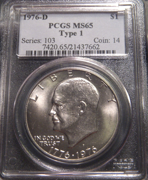 1976-D Eisenhower Dollar - PCGS MS65 Type 1