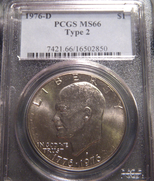 1976-D Eisenhower Dollar - PCGS MS66 Type 2