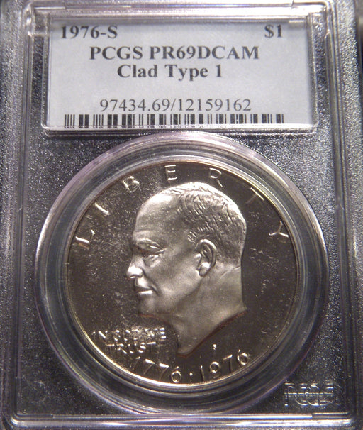 1976-S Eisenhower Dollar - PCGS PR69DCAM Clad Type 1