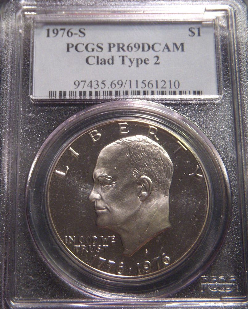 1976-S Eisenhower Dollar - PCGS PR69DCAM Clad Type 2