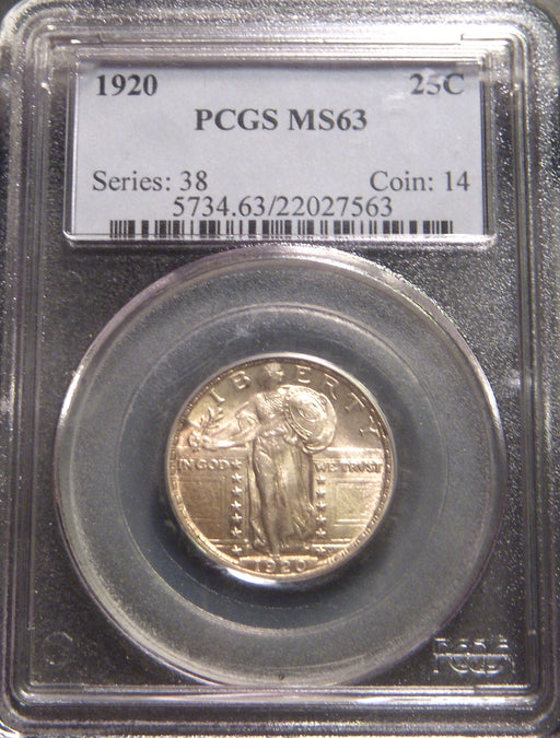 1920 Standing Quarter - PCGS MS63