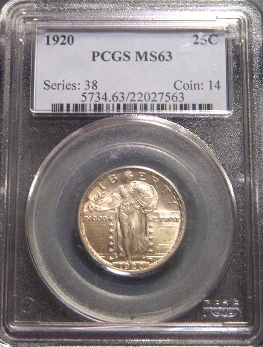 1920 Standing Quarter - PCGS MS63