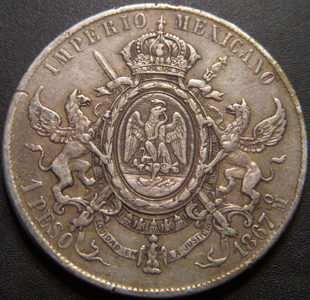 1867 Peso (Maximiliano) - Mexico