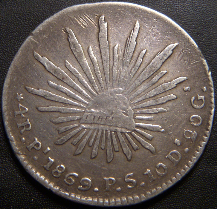 1869 PiPS 4 Reales - Mexico